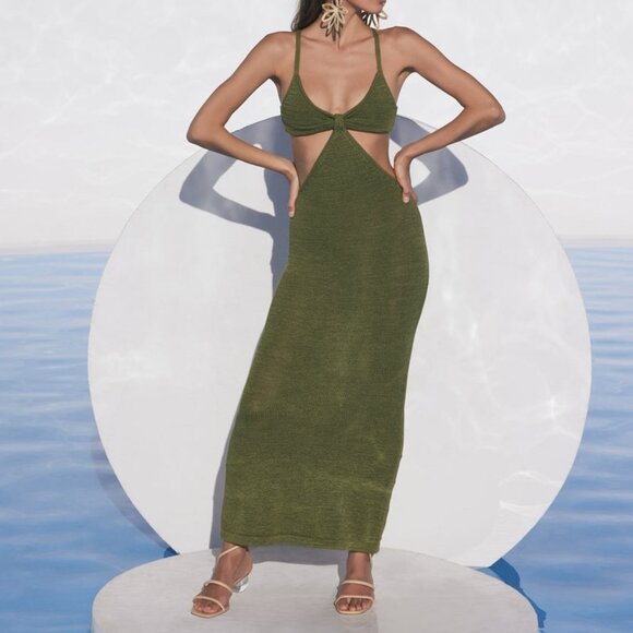 CULT GAIA SERITA DRESS OLIVE - Picture 1 of 3